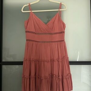 Elegant Pink Sleeveless Dress